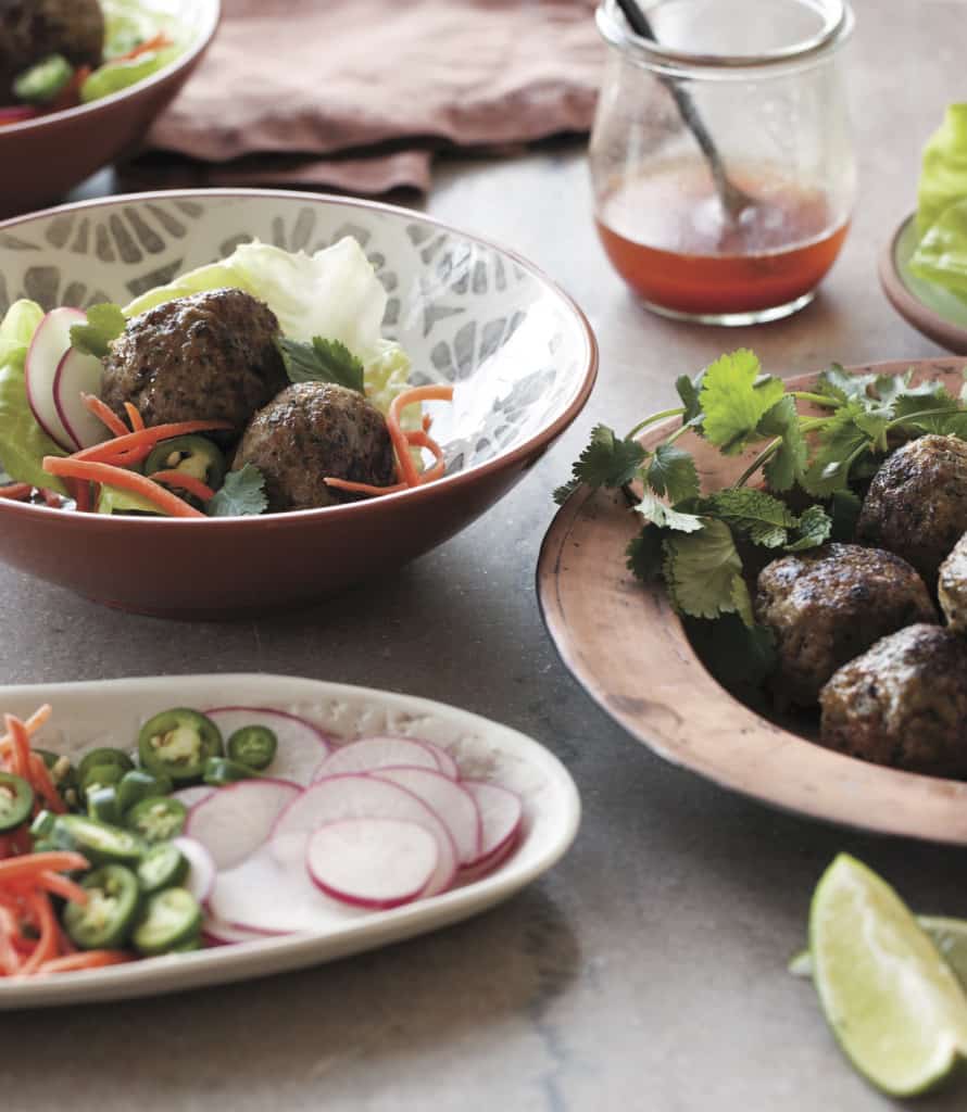 Green Herb and Peanut Meatballs