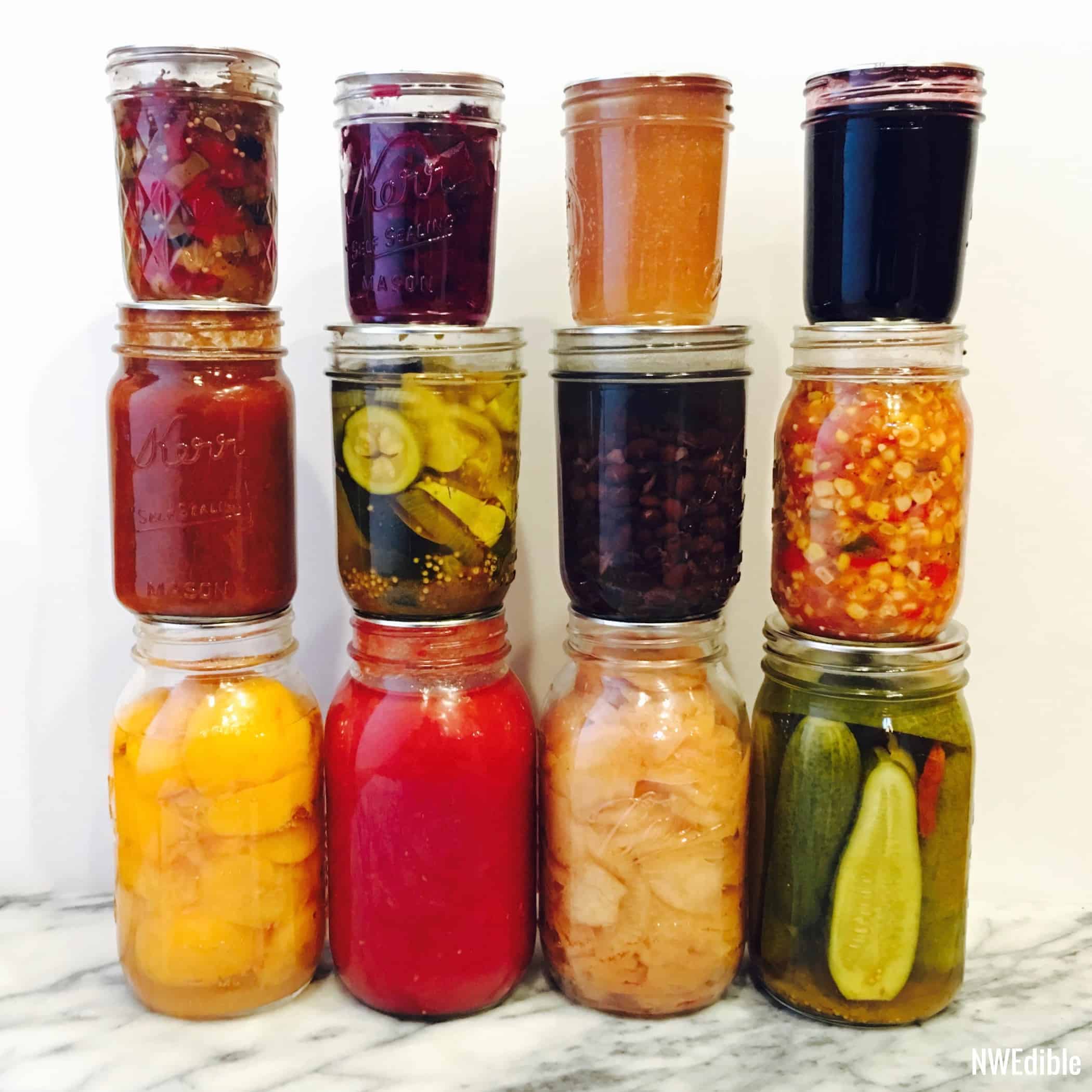 Stacked Canning Jars