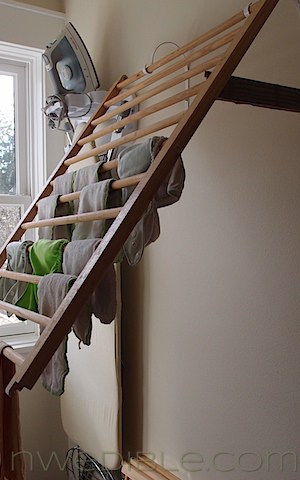 DIY Wall-Mounted Clothes Drying Rack | Northwest Edible Life