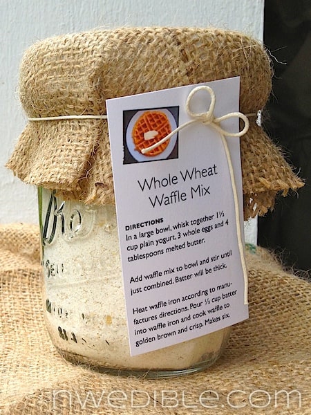 Whole Wheat Waffle Mix Gift Jar