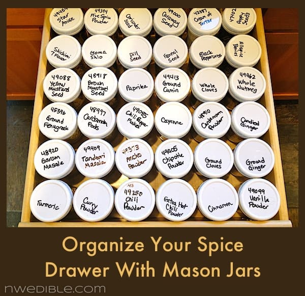 How To Organize Your Spice Drawer With Mason Jars