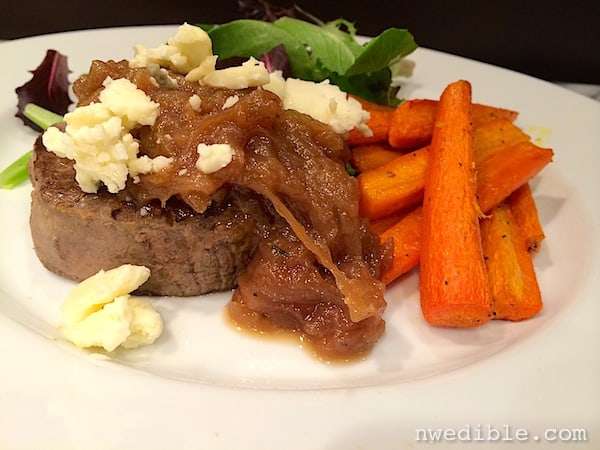 Steak with Caramelized Onions