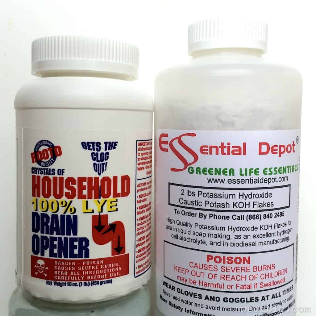 Sodium Hydroxide Lye Caustic Soda / Fine Powder / 10 Ounces in 2  Bottles 99% Pure/Food Grade