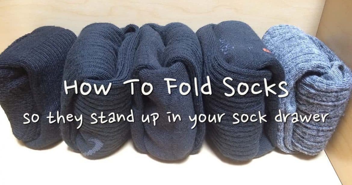 How to fold socks the Marie Kondo Way so they stand up in your sock drawer.
