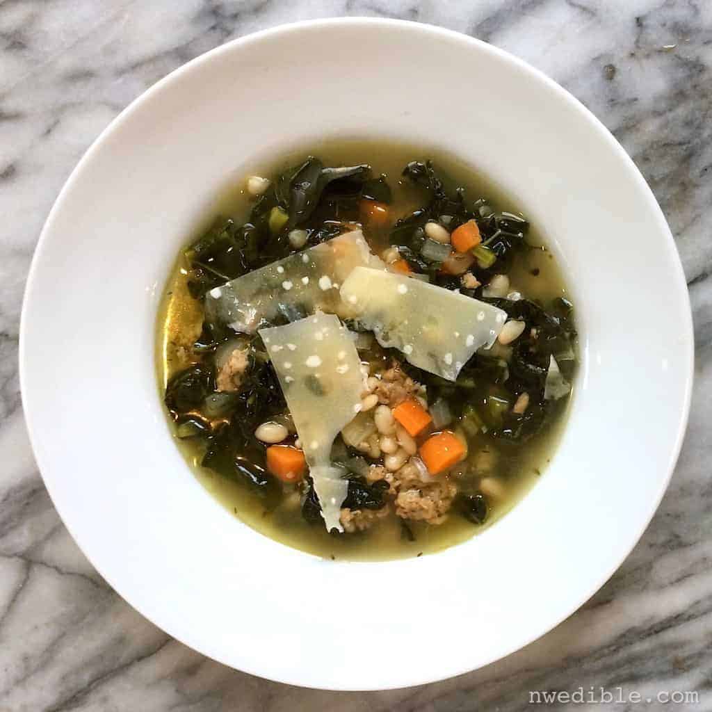 White Bean, Sausage and Cavolo Nero Kale Soup | Northwest Edible Life