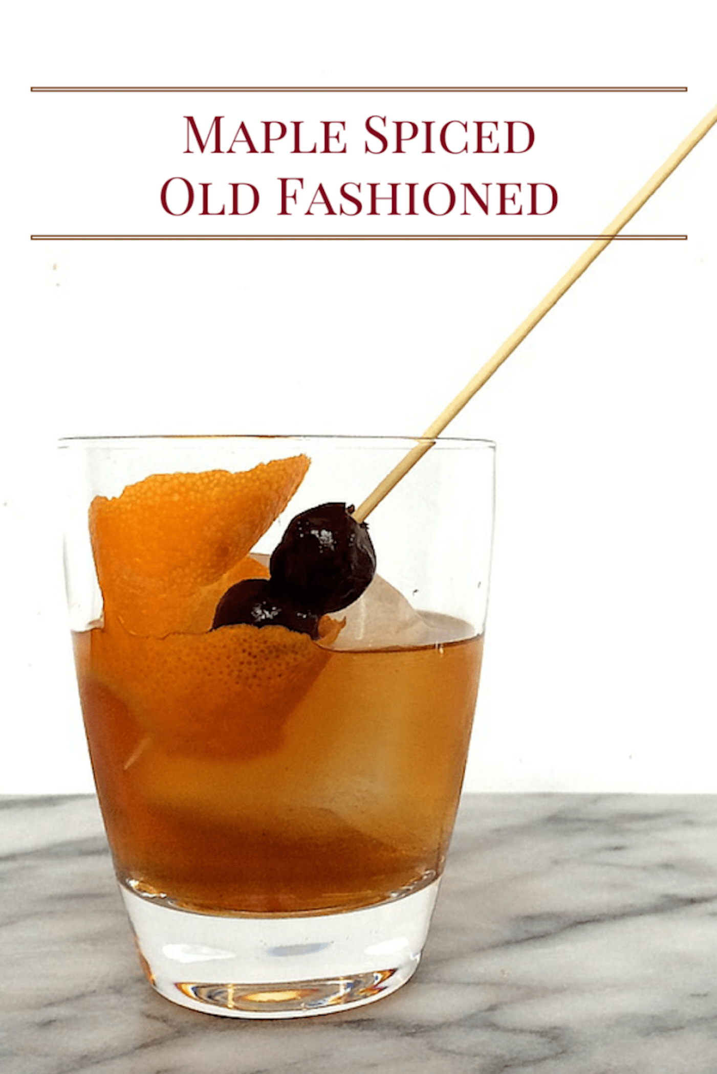 maple old fashioned drink