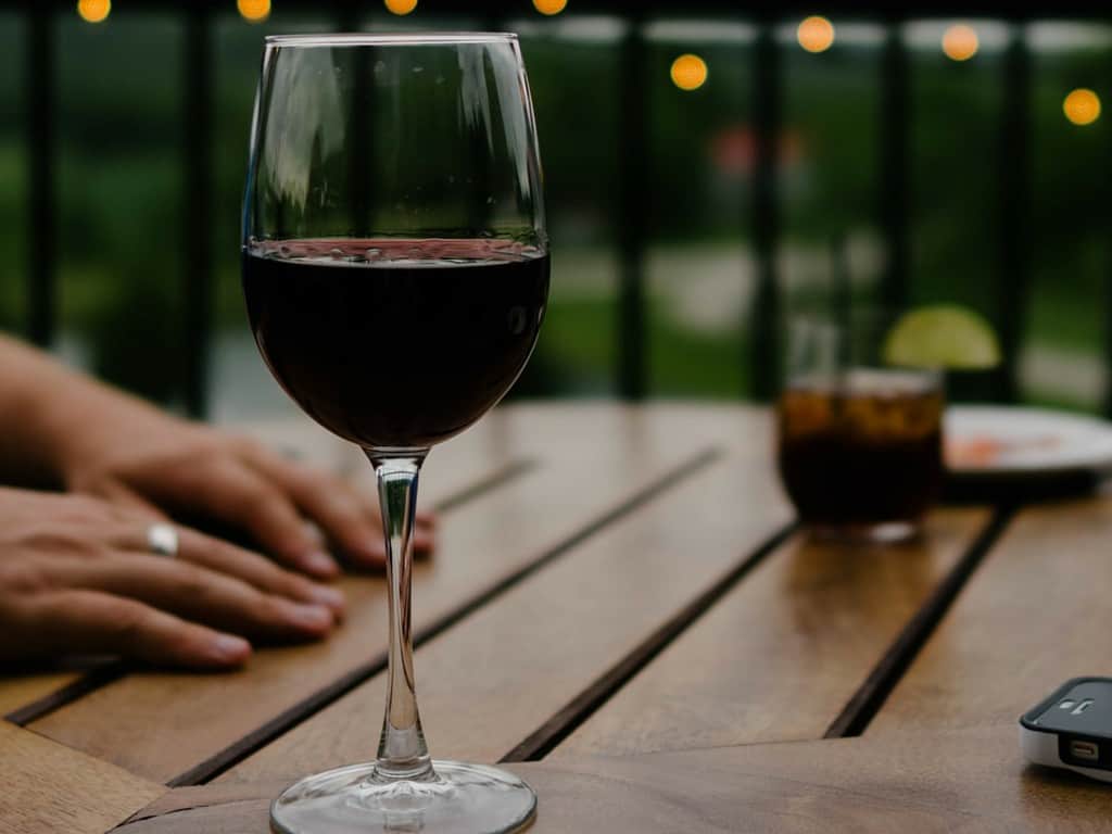 Wine Glass on Table