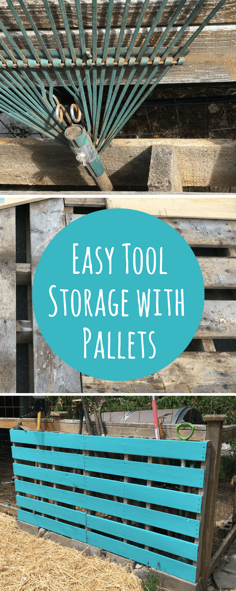 Pallet Garden Tool Storage